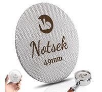 NOTSEK Puck Screen 49 mm, colador para portafiltros, con caja de almacenamiento acrílico, 1,7 mm de grosor, 150 μm, acero inoxidable 316L, reutilizable, filtro de café
