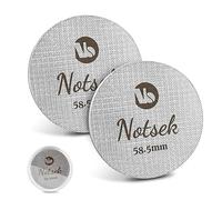 NOTSEK Puck Screen 58 mm, paquete de 2 coladores de filtro expreso de 1 mm / 1,7 mm de grosor, acero inoxidable de 150 μm, pantalla de disco de café de 58,5 micras, con caja de almacenamiento de