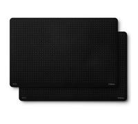Notsu Black Paper Dot Grid Desk Notepad 2 Pack | Minimalist Dotted Memo Mouse Pads with Premium Thick Paper, Small 5.5" x 8.5"