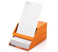 Notsu Centre Rise - Juego de 50 tarjetas verticales plegables de 3 x 5 pulgadas, organizador de tarjetas de índice de productividad, divisor de pestañas, soporte para tarjetas de escritorio (naranja)