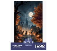 Notte illuminata Dalla Luna Puzzles 1000 Piezas Juego De Reto Juguete Adultos Y Más De 12 Años Castello Puzzles Creativos Diversión Familiar Diversión Creativa Regalo Decoración Hogar 70x50cm/1000pcs