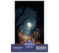 Notte illuminata Dalla Luna Puzzles 1000 Piezas Juego De Reto Juguete Adultos Y Niños Castello Juego De Puzzle Reto Educativo Diseño Creativo Regalo Decoración Hogar 70x50cm/1000pcs