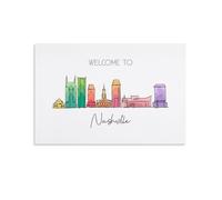 Nottingham City Paisaje Línea Pintura Arte de Pintura Decorativa Lienzo Arte de Pared Salón Póster Dormitorio Pintura, Arte de Pared Impresión de Imagen Moderna Decoración de Habitación Familiar 24 x