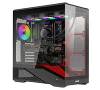Noua Cool G6 - Caja ATX para PC Gaming de 0,60 mm SPCC con 4 ventiladores Dual Halo RGB Rainbow de 5 V y 3 pines ADD RGB con vidrio templado 3 puertos USB 3.0/2.0