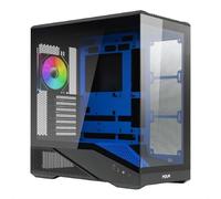 Noua Cool GB200 | Caja PC Gaming ATX Mid Tower | Ventilador PWM LED ARGB | USB 3.0 y Type-C | Soporte de refrigeración líquida de 360 mm | Vidrio templado y malla | Azul