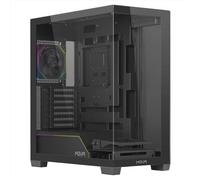 Noua Iron VK100, Case Custom E-ATX, ventilador PWM ARGB, cristal templado de doble ventana, soporte para refrigeración líquida completa, XXL Gaming Tower, USB 3.0, negro