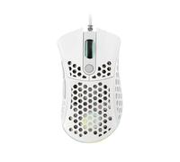 Noua Myst Ratón Gaming RGB, Sensor óptico precisión Pixart PMW 3325 de hasta 10000 DPI, 7 Botones Programables, Software Incluido, Estructura de Panal, Diseño Ligero de 68g, USB, Blanco