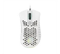 Noua Myst Ratón Gaming RGB, Sensor óptico precisión Pixart PMW 3325 de hasta 10000 DPI, 7 Botones Programables, Software Incluido, Estructura de Panal, Diseño Ligero de 68g, USB, Blanco