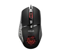 Noua Roka Ratón Gaming RGB, Sensor óptico Instant 704 con 4 Niveles Ajustables hasta 7200 DPI, 8 Botones, Iluminación LED con 4 Colores, para PC y ordenador portátil, USB, Negro
