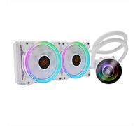 Noua Siberus 241 Blanco, Refrigeración Líquida CPU 240mm, TDP 200W, Espejo Infinito, 2 x Ventiladores Blanco PWM ARGB Silencioso, Multisocket Universal para Intel 1200 115x AM5 AM4 AM3