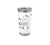 Noughts And Crosses - Disfraz perezoso de juego de mesa de Halloween Vaso térmico de acero inoxidable de doble pared