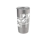 Noughts And Crosses - Divertido disfraz de Halloween Vaso térmico de acero inoxidable de doble pared