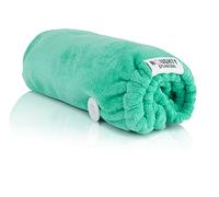 Noughty 97% Natural Green Microfibre Hair Towel, Hair Towel Wrap Quickly Absorbs Moisture, Reduces Breakage, Combats Frizz, Green