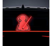 Nouiroy Calcomanía reflectante de cachorro para parabrisas trasero, lindo adhesivo para parte trasera de coche, calcomanía divertida de perro en movimiento para limpiaparabrisas trasero de coche