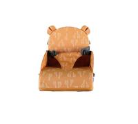 NOUKIE'S - Elevador Ocre bebé de 9 meses a 3 años, silla infantil con respaldo y cojín- Ligero, plegable y nómada, arnés, seguridad, impermeable, extraíble y lavable, máximo 13 kg, ideal para viajar