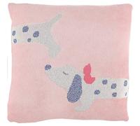 NOUKIES-ZOE - Cojín jacquard orgánico rosa rosa claro