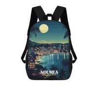 Noumea, New Caledonia Nightscape Illustration Mochilas Mochilas Infantiles Mochila Escolar Mochila Escolar Infantil Impresa En 3D Mochilas De Viaje De Moda Para Niños De Primaria Y Secundaria 17inch