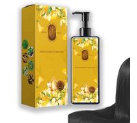 Nourishing Plant-Based Hair Color, Long-Lasting & Natural Hair Color Shampoo for Gray Coverage, Softens and Adds Shine for Men & Women (Natural Black)