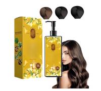 Nourishing Plant-Based Hair Color, Single Agent Floral Dye, Tinte Capilar Nutritivo a Base De Plantas, Plant Based Hair Dye, Softens and Adds Shine for Men & Women (Dark Brown)