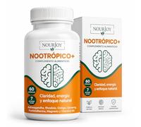 NOURJOY Nootrópico Natural - Memoria, Concentración y Energía Mental con Ashwagandha y Ginkgo Biloba 60 Cápsulas