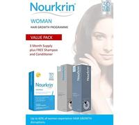 Nourkrin mujer Value Pack 180 tabletas, Shampoo y Acondicionador