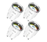 Nous A1 WiFi Enchufe inteligente con proteccion sobretension, medidor consumo, mando a distancia, temporizador. Programable Google Home, Tuya smart life, Alexa enchufes. Kit plug domotica