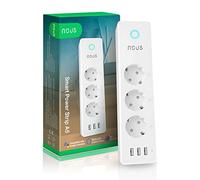 Nous A5 Regleta Inteligente WiFi con 3 USB Plug, Smart Regletas alargaderas de enchufes con Proteccion sobretension, Temporizador, Triple programable Alexa Enchufe medidor Consumo y Mando a Distancia