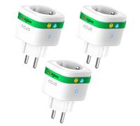 NOUS A7Z ZigBee Smart Socket con Monitorización de Energía, 16A, App y control por voz, Temporizador y Horarios, Compatible con Alexa, Google Home, Home Assistant, Tuya, Requiere ZigBee Hub, Pack of 3