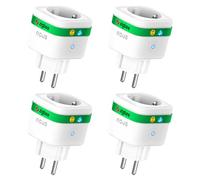 NOUS A7Z ZigBee Smart Socket con Monitorización de Energía, 16A, App y control por voz, Temporizador y Horarios, Compatible con Alexa, Google Home, Home Assistant, Tuya, Requiere ZigBee Hub, Pack of 4