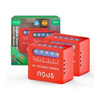 NOUS B6Z Módulo Interruptor Smart ZigBee - 1 Canal Empotrable, ZigBee 3.0, 100-240V 2000W, Compatible con Alexa, Google Assistant, SmartThings, Pack of 2, Requiere Hub
