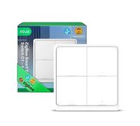 NOUS C1 Interruptor ZigBee Inalámbrico 4 Botones, Botón Smart Domótica, Control de Escenas hasta 12 Acciones, Funciona con Batería, Compatible con Alexa y Google Home, Requiere Hub ZigBee