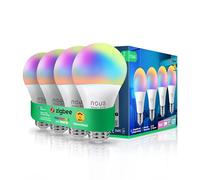 NOUS P3Z, ZigBee Bombilla E27 Led Blanco Cálido, RGB Regulable Lámpara con Control Remoto Decoración Bombilla Accesorios Compatible con Alexa Echo,Hue Bridge,Tuya, Google Home Assistant, M2QTT