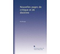Nouvelles pages de critique et de doctrine