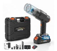 Nova - Aspirador Coche Potente - Soplador de Aire Potente y Aspirador de Mano con 19000PA 7 en 1 - Aspiradora Portatil de Motor sin Escobillas con Maletin para Oficina, Coche y Hogar.