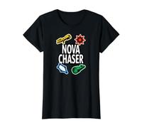 Nova Chaser Astronomy Telescope Stargazing Gear Camiseta gráfica económica, Mujer, Negro, XL