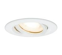 Paulmann 93661 Luminaria empotrable LED Nova, foco empotrable redondo de techo, orientable, sin fuente de luz, máx. 35 W, bastidor empotrable GU10 o GU5,3, Blanco Mate