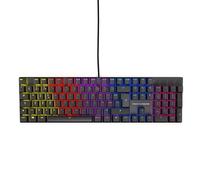 NOVA GAMING - Hercule - Teclado mecánico con Cable USB - Teclado Gamer, retroiluminación RGB, 104 Teclas, 26 Anti-ghosting, AZERTY francés - Compatible con PC Gaming, Windows y Linux