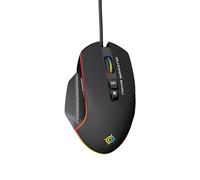 NOVA GAMING - TAURUS - Ratón Gamer con cable - Sensor óptico ultra preciso - DPI ajustable entre 1200 y 7200, RGB, 13 animaciones LED, 7 botones, bordes antideslizantes, cable trenzado resistente de