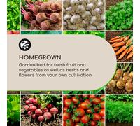 Nova Grow Arriate de jardín 195 x 91 x 100 cm WPC imitación madera color blanco Blumfeldt