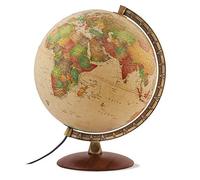 Nova Rico Classic A4 Antiquus, Mappamondo Luminoso con Metallo Pressofuso, 30 cm (versión alemana)