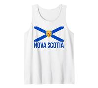 Nova Scotia Flag CANADÁ Nueva Escocia Saltire Royal Arms Camiseta sin Mangas