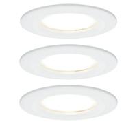 Nova Set de focos LED empotrables Nova Coin Reto (6,5 W, 3 ud., Blanco cálido, Diámetro: 7,8 cm, Blanco)