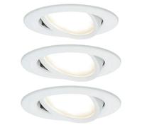 Nova Set de focos LED empotrables Nova Coin Reto (6,5 W, 3 ud., Blanco cálido, Diámetro: 8,4 cm, Blanco)