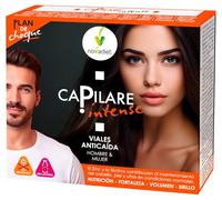 NOVADIET - CAPILARE INTENSE Con Zinc, Biotina y Vitaminas C, B2, B3 Y B6 - Para el Mantenimiento de Piel y Uñas y Para Prevenir la Caída del Cabello - 10 Viales de 15 ml