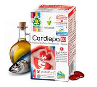 Novadiet Cardiepa Pastillas para la Salud Cardiovascular, Funcionamiento Normal del Corazón Circulación - Omegatex, Acidos EPA y DHA, AstaPure, Pharmaquinone, Vitamina