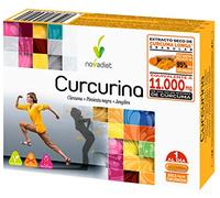 Novadiet - Curcurina - Cápsulas con Cúrcuma, Pimienta Negra, Jengibre, Para Huesos, Músculos y Articulaciones, Disminuye la Inflamación, Alivia y Reduce el Dolor - 30 Cápsulas