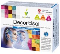 Novadiet - DECORTISAL Complemento Alimenticio con Ashwagandha Ecológica, Rhodiola, Schisandra, GABA, Pimienta Negra y Vitaminas - Para Estrés, Equilibrio Emocional y Bienestar General - 60 Cápsulas