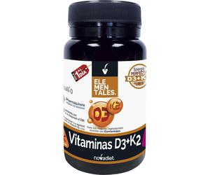 Novadiet Elementales Vitamina D3+K2 2000 Ui 60 caps