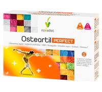 Novadiet - OSTEARTIL PERFECT Viales con Glucosamina Vegetal, Sulfato de Condroitina, MSM, Harpagofito, Grosellero Negro, Enzimas y Vitamina C - Para Huesos y Articulaciones - 14 Viales de 10 ml