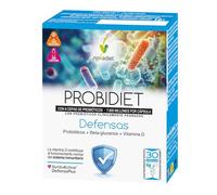 Novadiet - PROBIDIET DEFENSAS con Probióticos, Beta-Glucanos y Vitamina D - Complemento Alimenticio para el Sistema Inmunológico y la Microbiota Intestinal - 30 Cápsulas